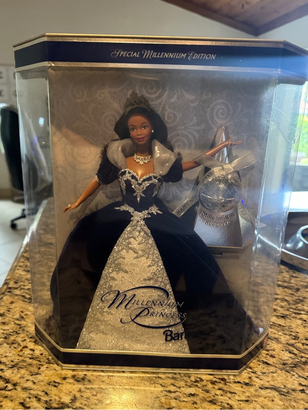 Mattel Millennium Princess Barbie Doll in Navy Blue and Silver